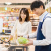 Young business person shopping at the supermarket