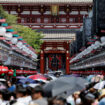 FILE PHOTO: Visitors walk along Nakamise-dori Street as they visit Sensoji temple in Tokyo, Japan, August 9, 2024. REUTERS/Willy Kurniawan/File Photo