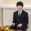 In this photo provided by the Imperial Household Agency of Japan, Japan's Prince Hisahito speaks at his first press conference at the Imperial Palace Monday, March 3, 2025, in Tokyo. (Imperial Household Agency via AP)