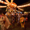 Tokyo, Japan - July 29, 2016 : Bon Odori Dancers at the Sugamo Bon Odori Festival in Toshima Ward, Tokyo, Japan. Bon dance, is a style of dancing performed during Obon.