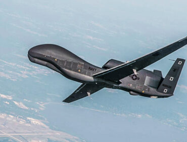 A RQ-4 Global Hawk drone is conducting tests over Naval Air Station Patuxent River, Maryland, U.S. in this undated U.S. Navy photo.   Courtesy Erik Hildebrandt/Northrop Grumman/Handout via REUTERS ATTENTION EDITORS - THIS IMAGE HAS BEEN SUPPLIED BY A THIRD PARTY.
