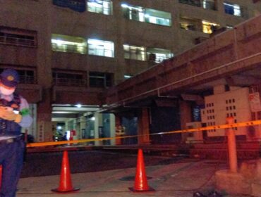 The apartment complex where the woman was found dead is seen in Hiroshima's Nishi Ward, Oct. 15, 2025. (Mainichi/Riku Imura)