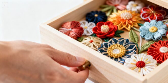 
					Tsumami Zaiku: Seni Merangkai Bunga Kain untuk Hiasan Rambut Jepang