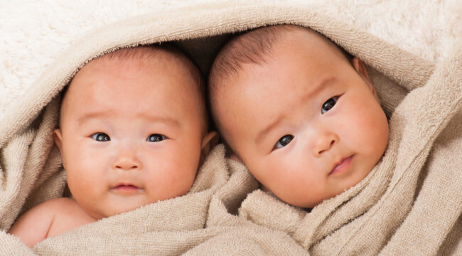 Japanese, baby, twins