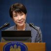 Japan's Prime Minister Sanae Takaichi reacts during a press conference of the G7 summit, in Evian, eastern France, on June 17, 2026. A G7 summit is set to take place June 15 to 17 in the French town of Evian-les-Bains near Switzerland and it will be attended by country leaders as well as the EU's foreign policy chief and ministers from Brazil, Canada, the United Arab Emirates and Turkey. (Photo by Fabrice COFFRINI / AFP)