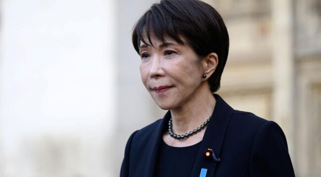 FILE PHOTO: Japan's Prime Minister Sanae Takaichi departs from Westminster Abbey in London, Britain, June 14, 2026. Leon Neal/Pool via REUTERS/File Photo