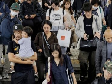 This photo shows a crowded Tokyo Station on the last day of the Silver Week holidays on Sept. 23, 2026. (Kyodo)