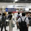 Kagoshima-chuo Station in Kagoshima is crowded on Oct. 13, 2026, as JR Kyushu Shinkansen Line services remained suspended. (Kyodo)